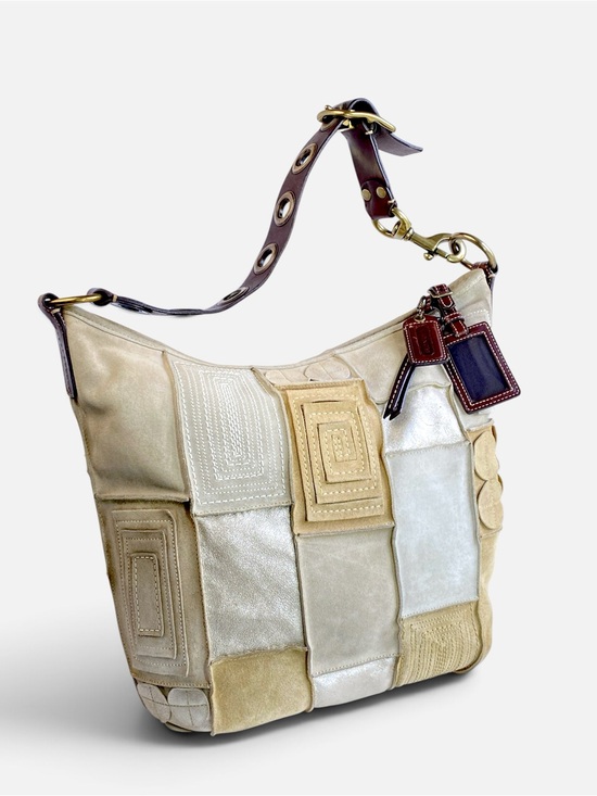 Coach Handbags - Coach XL Y2K Limited Edition Suede Patchwork Mosaic Shoulder Tote Bag